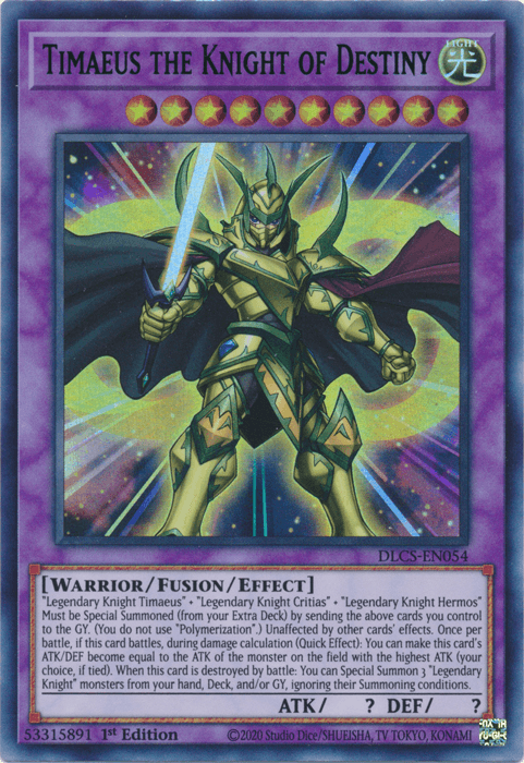 Timaeus the Knight of Destiny (Purple) [DLCS-EN054] Ultra Rare - Doe's Cards