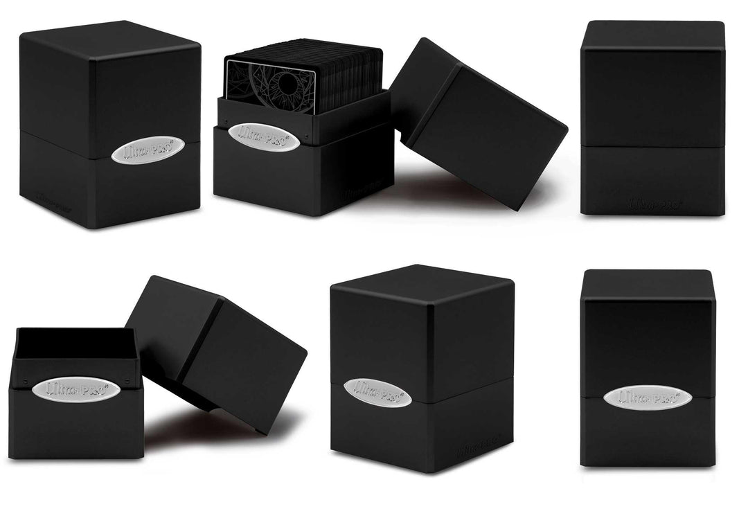 Ultra pro Deck box Satin cube jet black - Doe's Cards